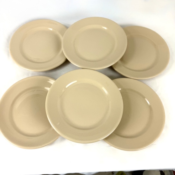 Vintage Inca Ware 6 Sm Plates 7 3/4 in Beige Shenago USA Restaurant Ware EUC - Picture 11 of 12